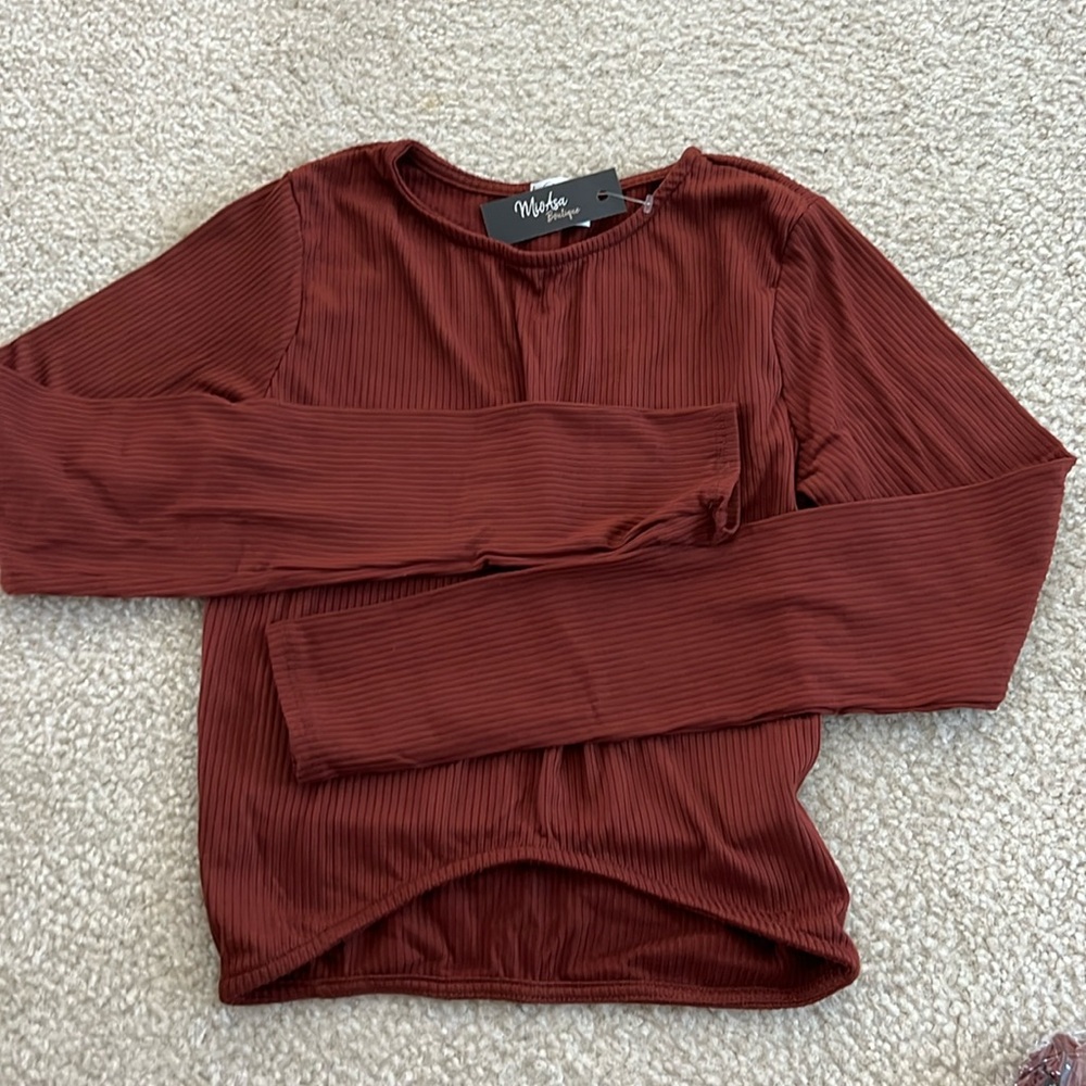 Long sleeve crop top